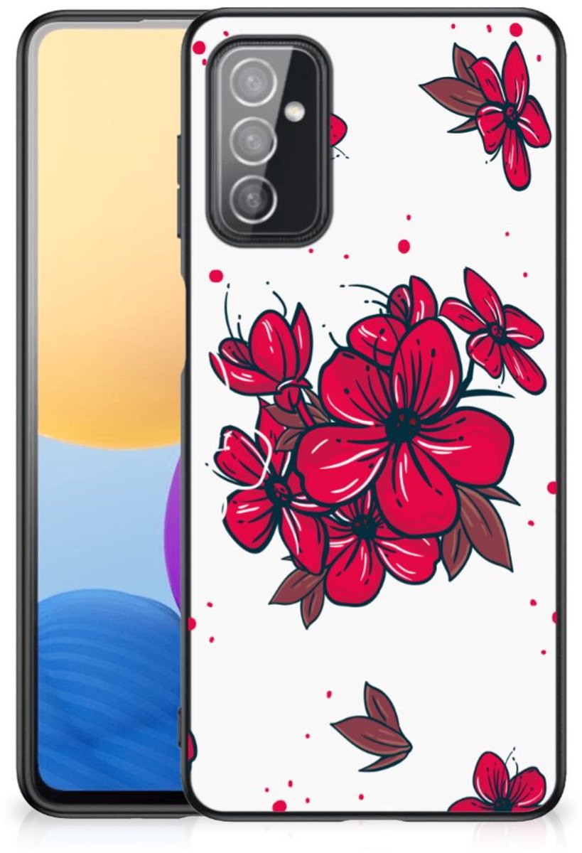 Samsung Galaxy M52 Bloemen Hoesje Blossom Red
