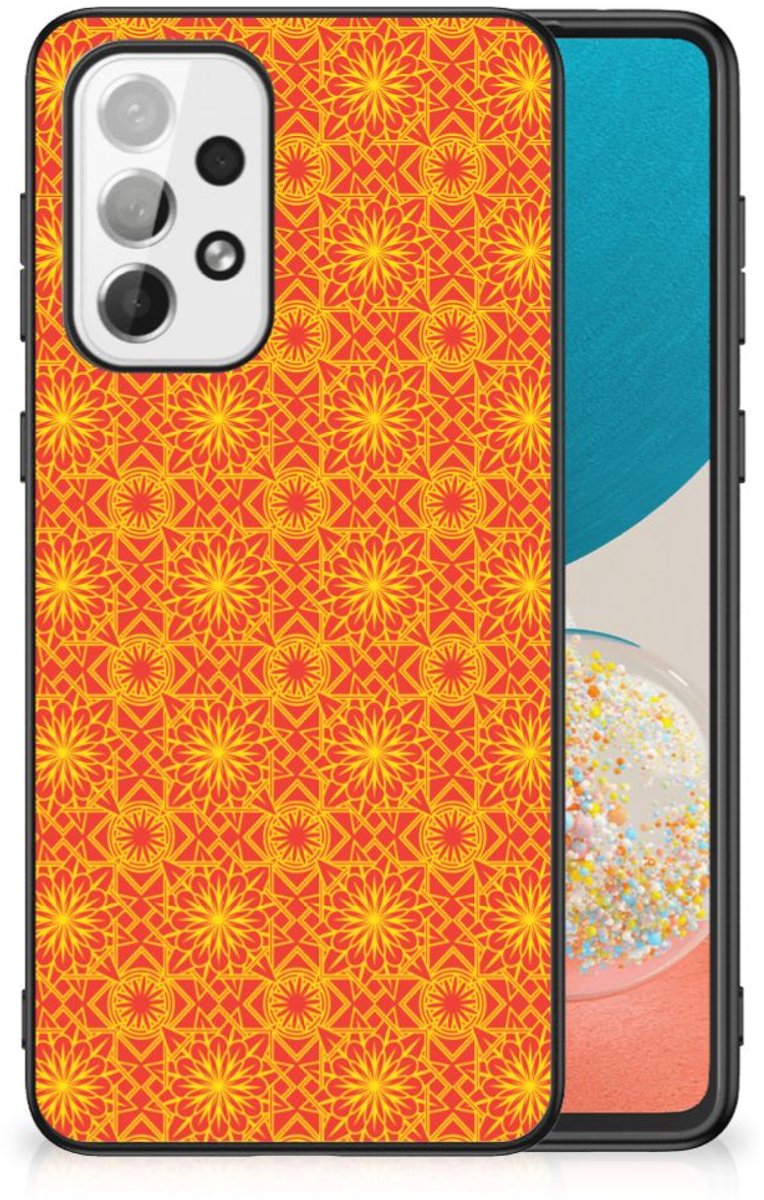 Samsung Galaxy A73 Back Case Batik Oranje