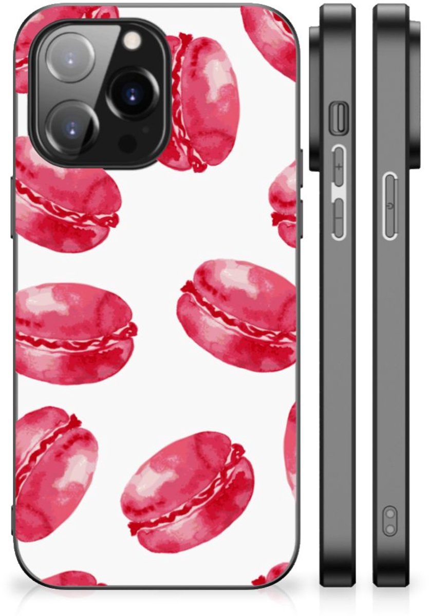 iPhone 14 Pro Max Back Cover Hoesje Pink Macarons