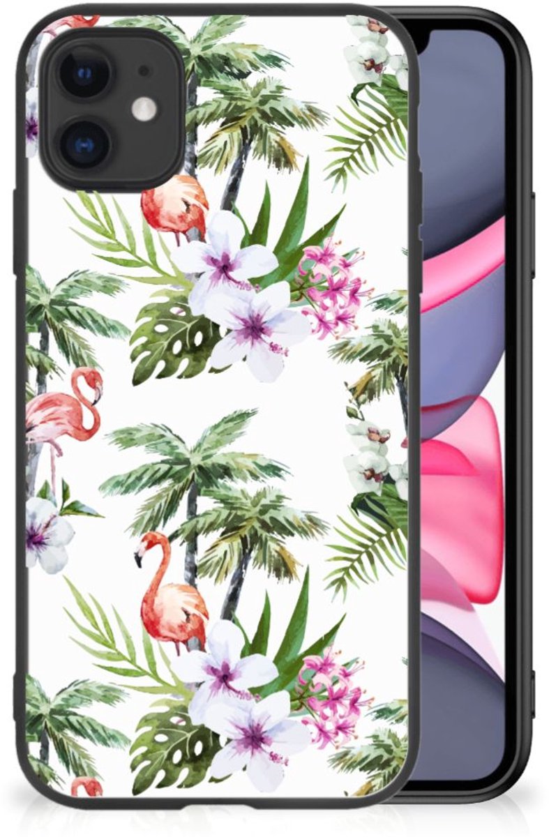 iPhone 11 Dierenprint Telefoonhoesje Flamingo Palms