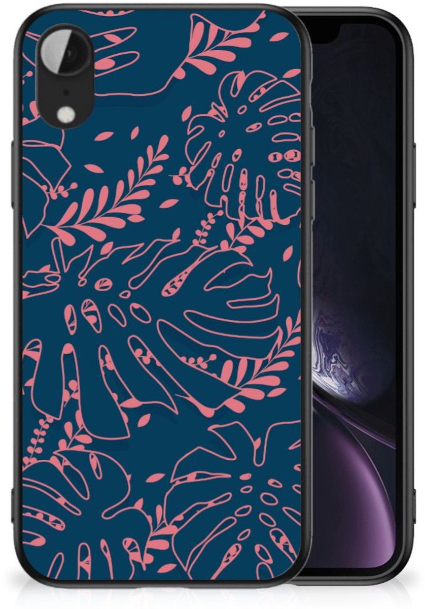 Apple iPhone XR Bloemen Hoesje Palm Leaves