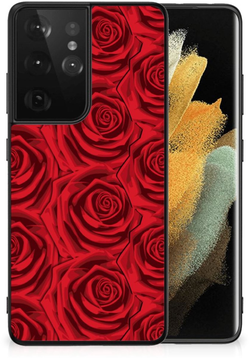 Samsung Galaxy S21 Ultra Bloemen Hoesje Red Roses