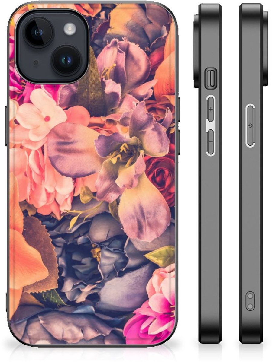 Back Cover voor iPhone 15 Plus Bloemen Hoesje Bosje Bloemen