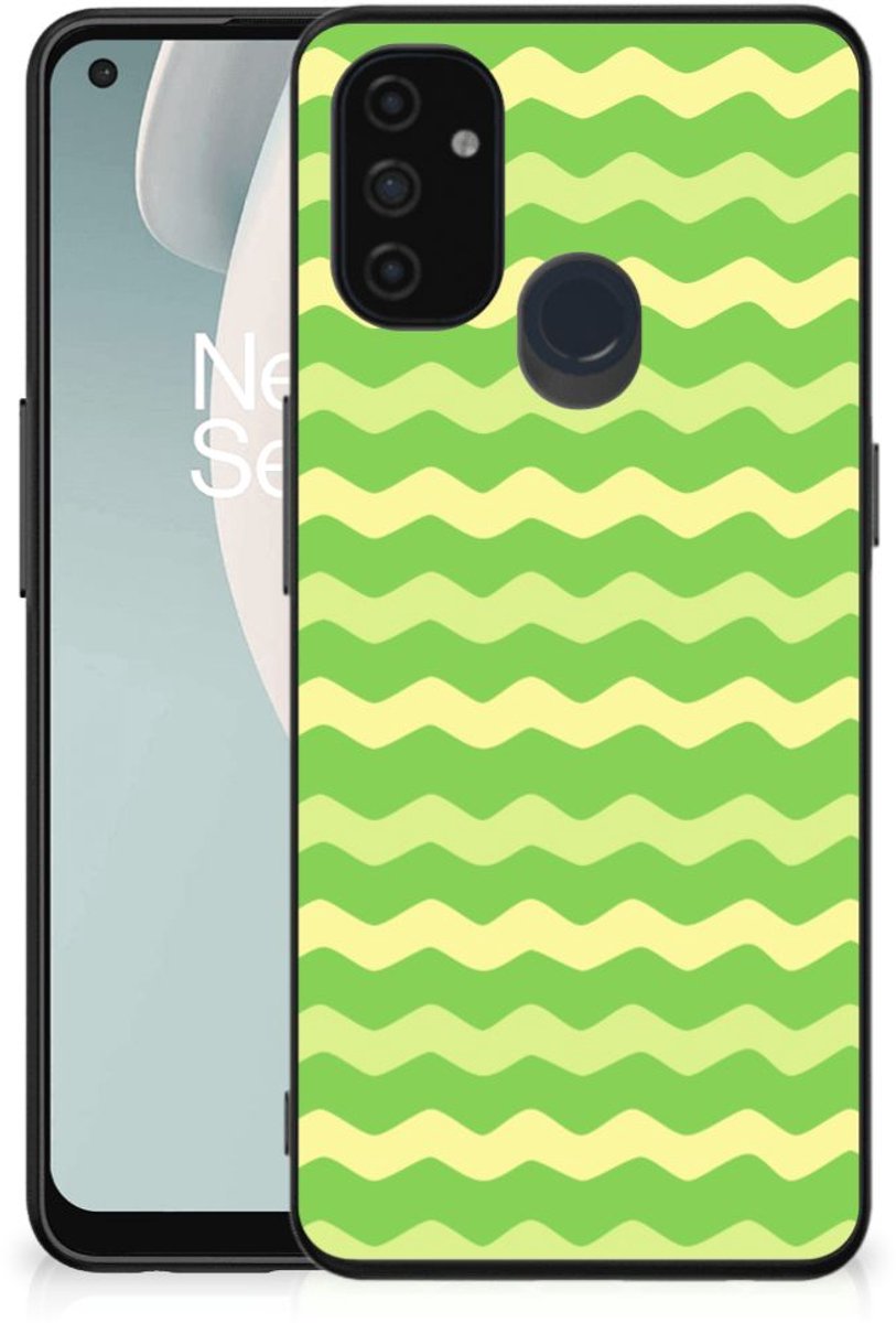 Back Cover voor OnePlus Nord N100 Back Case Waves Green