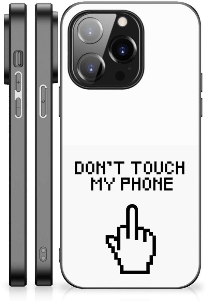 iPhone 14 Pro Telefoon Hoesje Finger Don't Touch My Phone