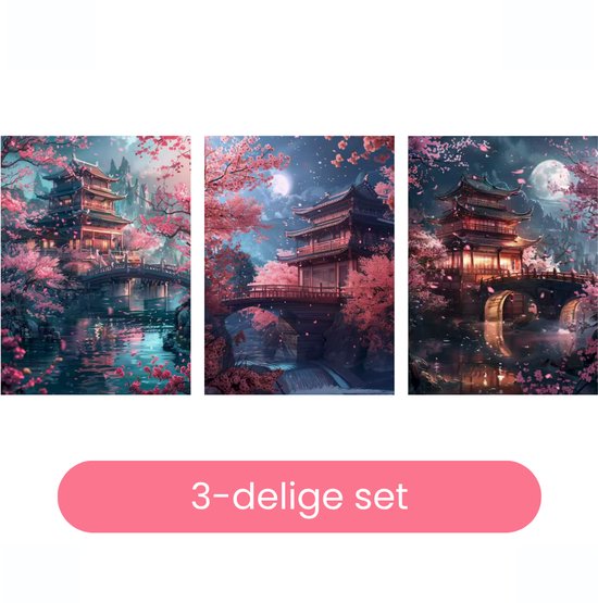 Schilderen op Nummer - Kersenbloesems in Tokio – Figured'Art