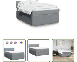 vidaXL Gereedschap - Dynamische Sleutel - Boxspring met matras stof lichtgrijs 140x200 cm - Draper Tools - Sleutel Set - Klikmechanisme