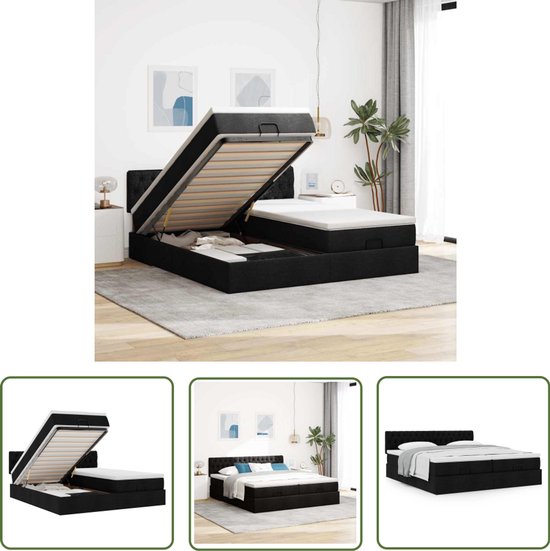 vidaXL Boxspring Bed - Ottoman Bed - Ottoman bed met matrassen ...
