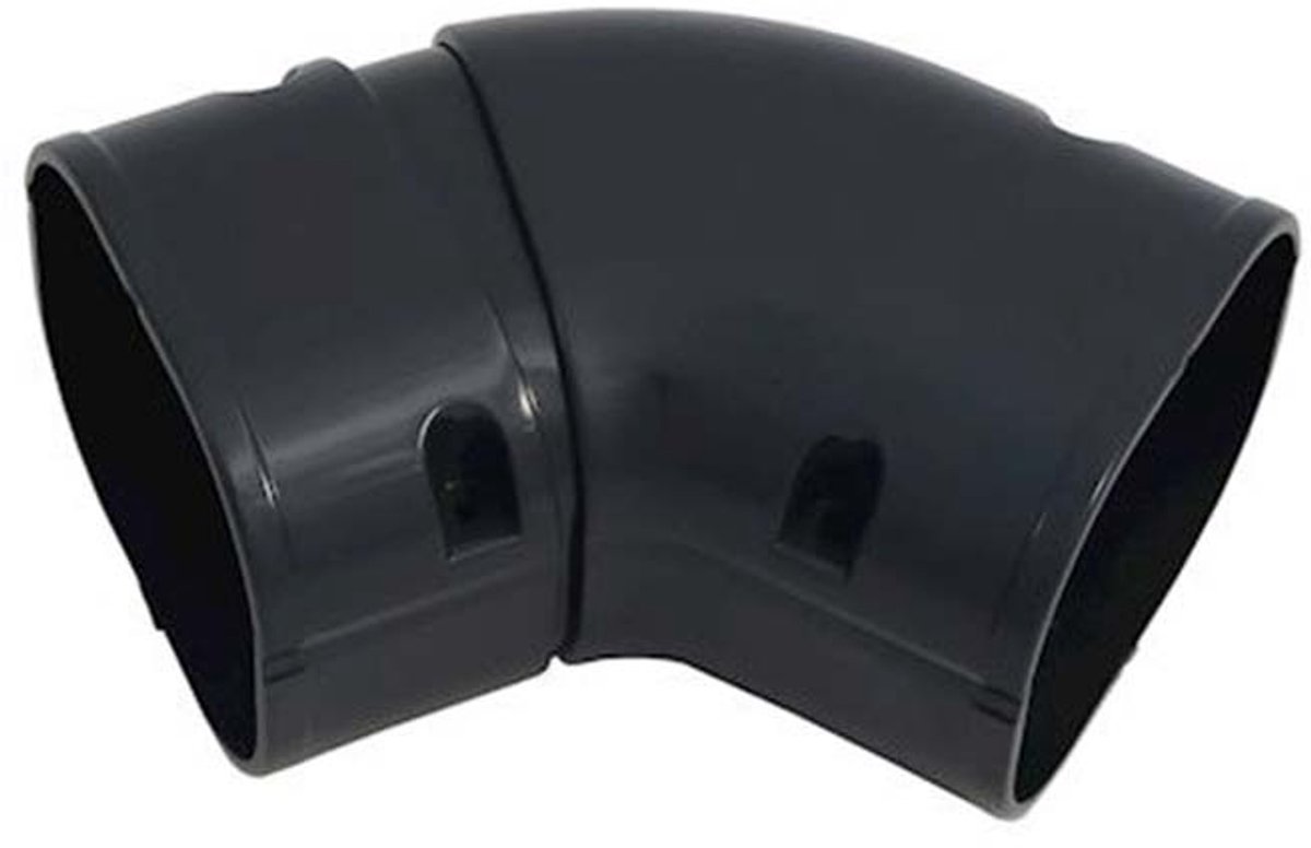 Bocht 45-90° Vlak Verstelbaar PVC Antraciet Inaba Denko SKS-77-A 75 mm