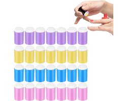 28 stuks - Applicator-schildergereedschap, vinger-spons applicator, multifunctionele schilderspons voor het maken van DIY-kunstkaarten 3,3 x 1,8 cm (meerkleurig)