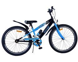 Volare Sportivo Kinderfiets - Jongens - 24 inch - Zwart Blauw - Twee Handremmen