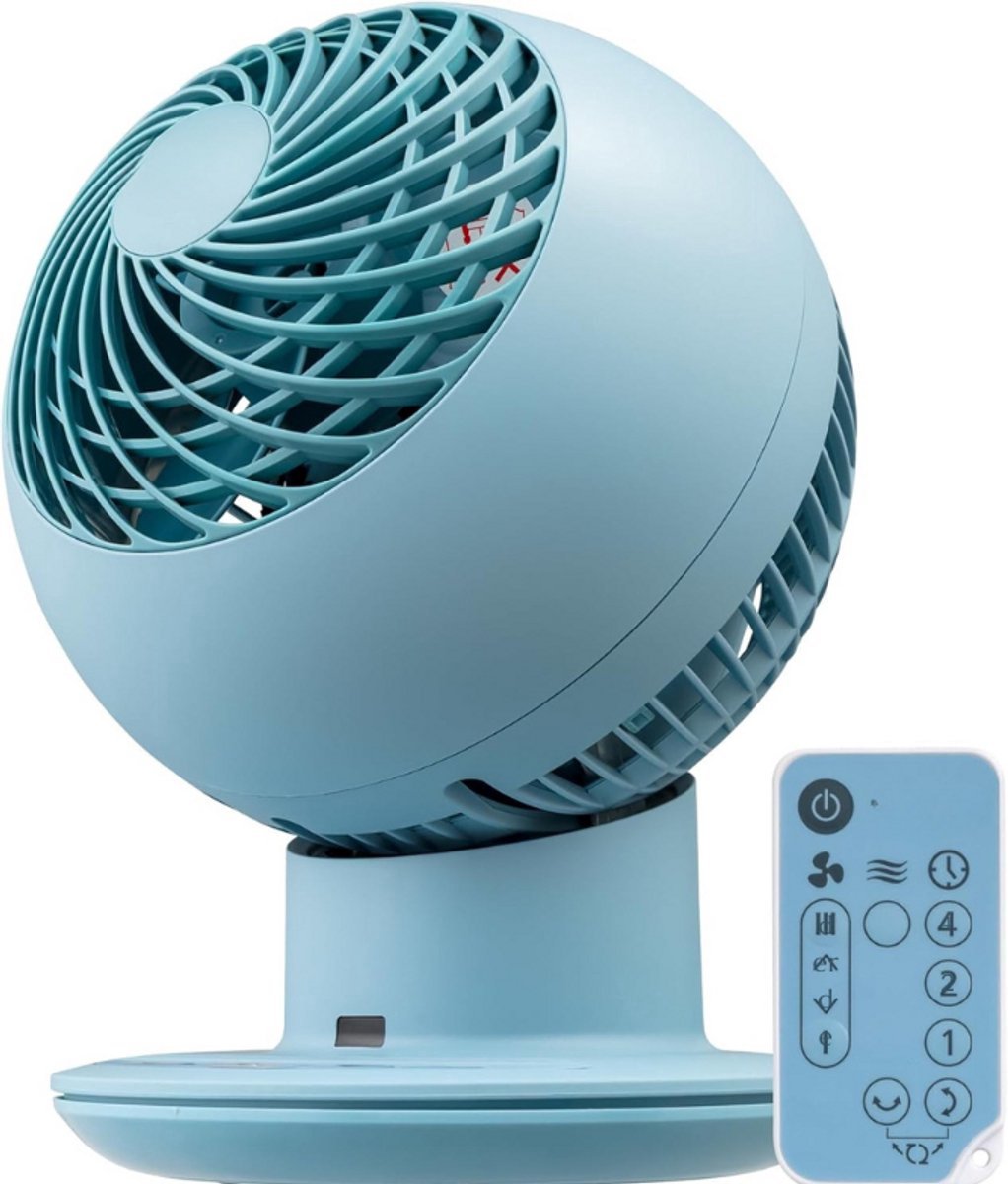 Thuys – Ultra Krachtige Tafelventilator – 30 M² Bereik – 25 M Luchtstroom – Multidirectionele Oscillatie – Matblauw
