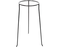Esschert Design - Bloempot Standaard Metaal – Ø21 cm – Hoogte 50 cm – Mat Zwart