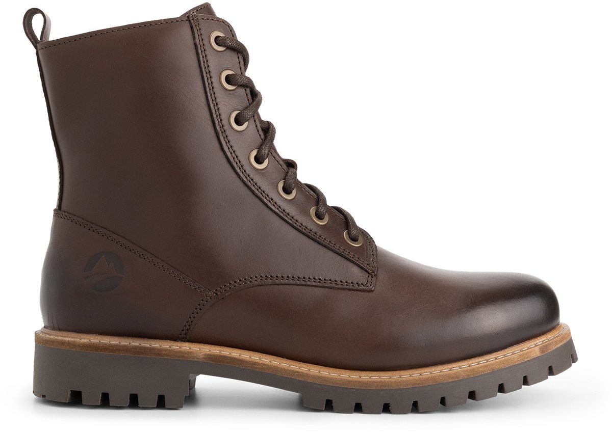 Travelin’ Kvaloya Heren Veterboots Leer Donkerbruin