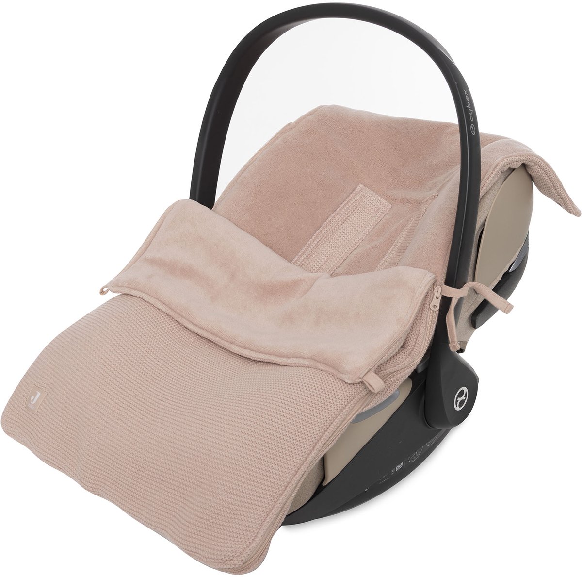 Jollein Voetenzak voor Autostoel & Kinderwagen - Basic Knit - Katoen - 42x82cm - Wild Rose