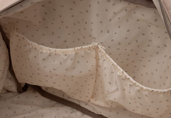 Jollein Luiertas - Embossed Lily - Polyester - 42x30cm - Milky Coffee — afbeelding 2