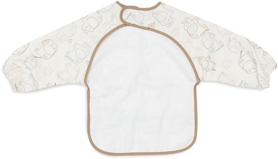 Jollein - Bavoir imperméable à manches - Elephant Tales - Polyester - Polyuréthane - Bavoirs Bébé - 75 cm