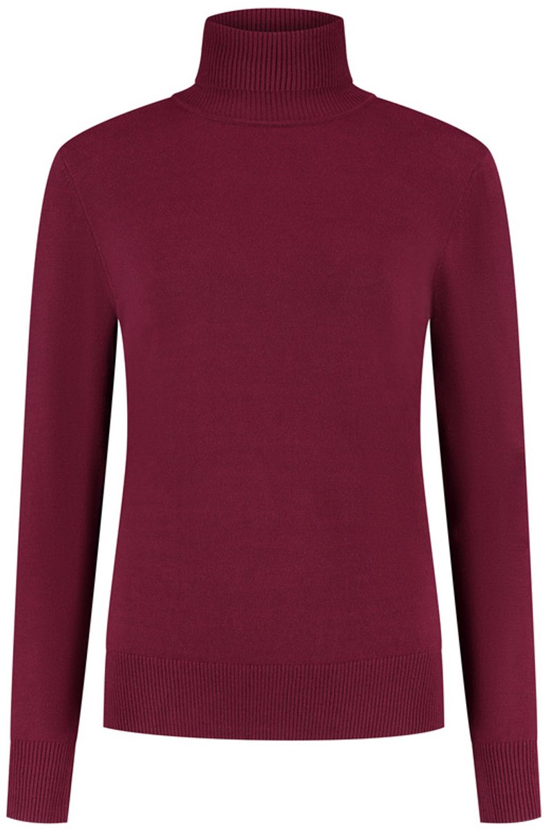 DAMES COLTRUI - Glad Gebreid - Viscose - Kleur Bordeaux - Maat L