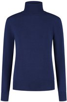 DAMES COLTRUI - Glad Gebreid - Viscose - Kleur Donker Blauw - Maat XL