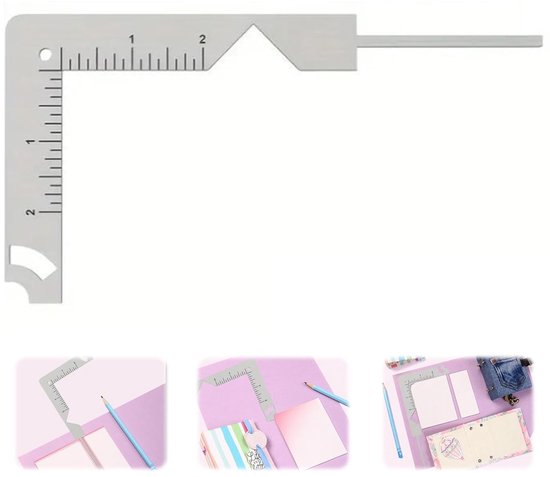 5-in-1 Boekbindgereedschap - Handmatig Kunsthandwerk - 1 stuk - Roestvrij staal - 19,6 cm