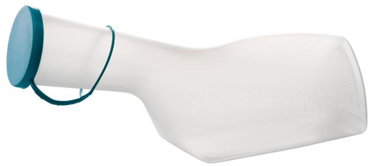 Goedkoopste Comfort Urinaal man driehoek met dop mat steriliseerbaar 1 Liter