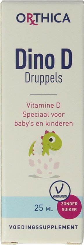Orthica Dino D Druppels - vitamine D3 voor baby en kind - 25 ml
