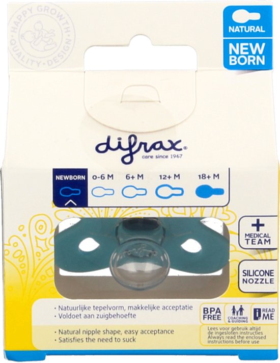 Difrax Fopspeen Newborn - Voor Premature en Pasgeboren Baby's (-2 / +2 maanden) van Difrax — afbeelding 3