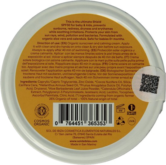 Sol de Ibiza Baby - Kids Alles-in-een beschermende crème SPF30 - 100 gr van sol — afbeelding 2