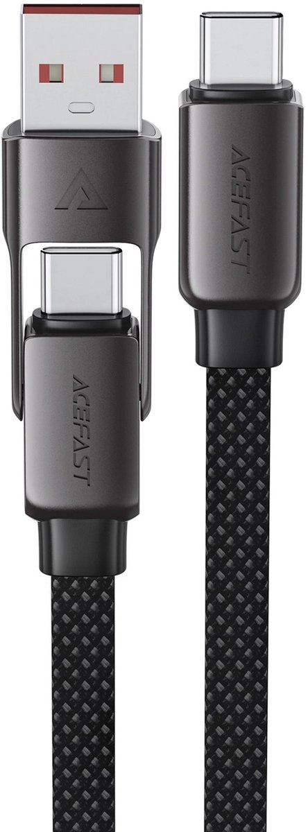Acefast Kabel C13-05 Usb-C Naar Usb-A 480Mb/S 3A Voor Telefoons En Laptops 0,2M