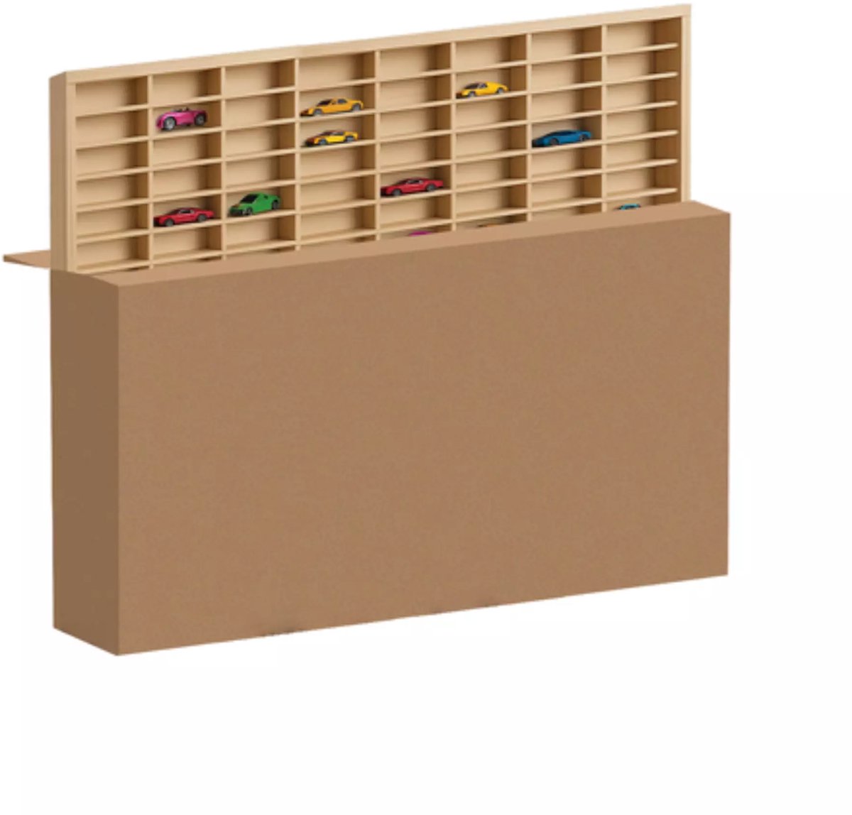 Creative Deco houten verzamelvitrine voor auto's - 54 verstelbare