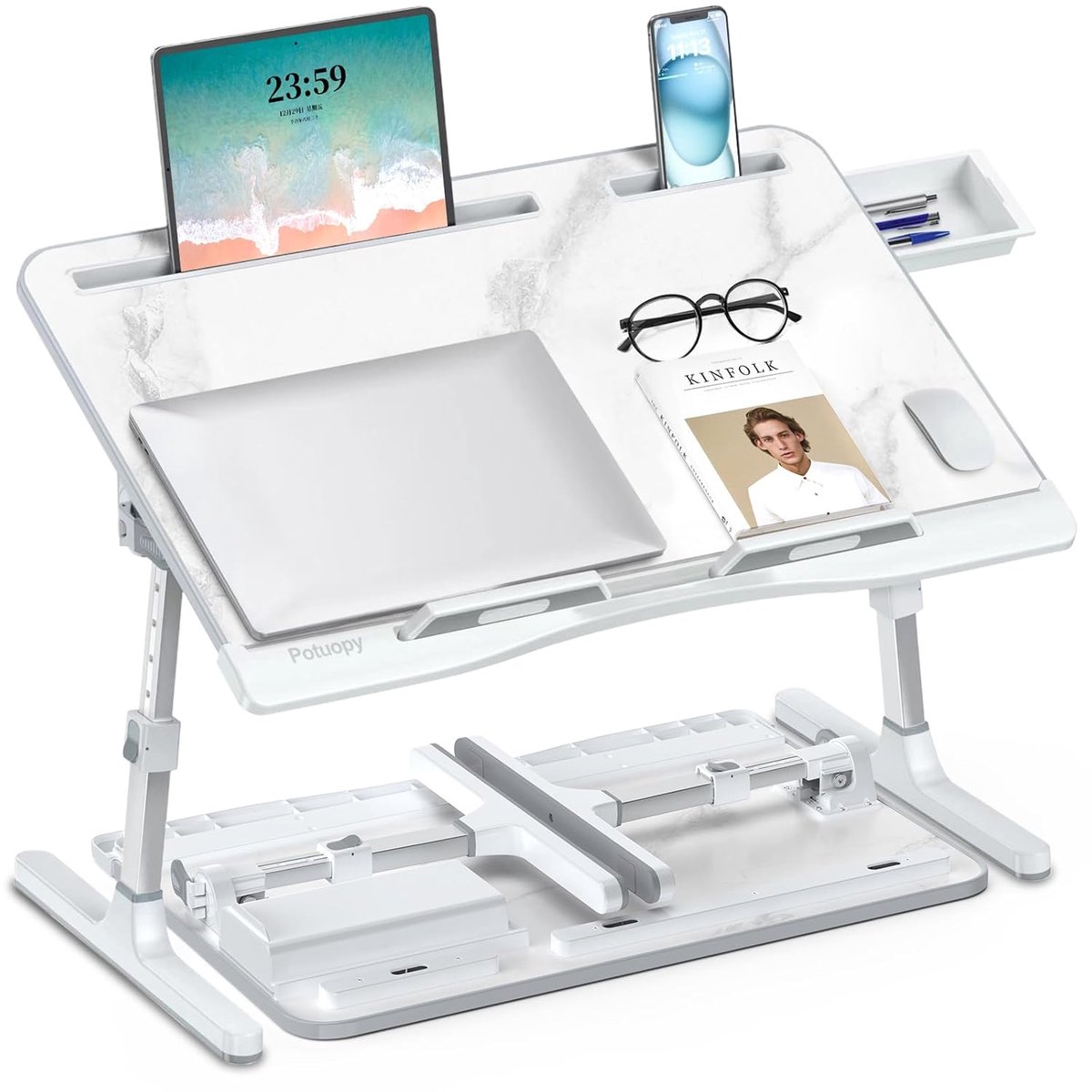 Multifunctioneel Verstelbaar Laptopbureau - Ergonomisch Ontwerp - 1 stuk