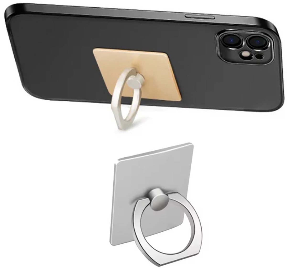 Actie4you® - Mobile Phone Ring Stand – Telefoon Ringhouder – Universeel - Zilver