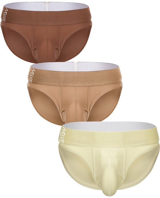 Foto: Sukrew classic brief multipack 1x espresso 1x cortado 1x cappuccino maat l heren ondergoed slip voor man mannen brief