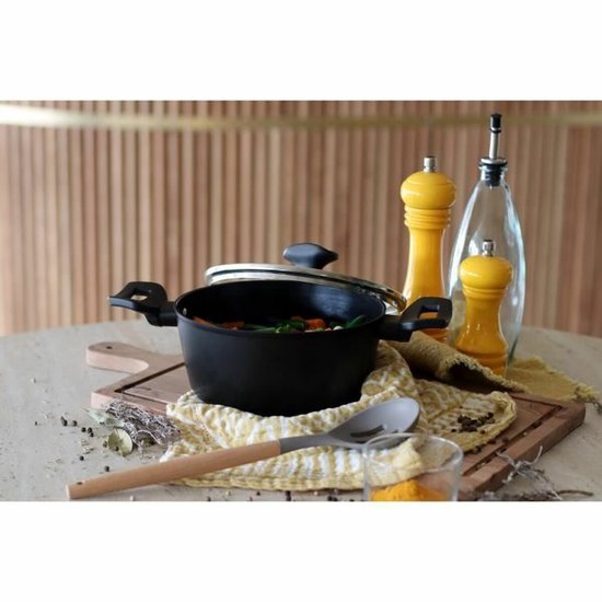 Dutch oven - MENASTYL - 6020646 - Gesmeed aluminium - 20 cm - Zwart - Geschikt voor alle warmtebronnen inclusief inductie van MENASTYL — afbeelding 2