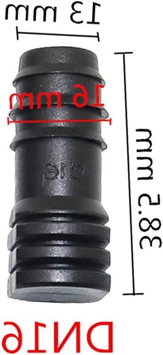 JGS Premium - Tuinslang Connectoren Set - 50 Stuks - 16 mm - Eindstoppen - Schroefverbindingen