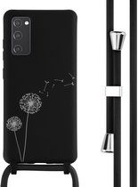 Coque Samsung Galaxy S20 FE - Coque design iMoshion en Siliconen avec cordon - Zwart / Noir Pissenlit