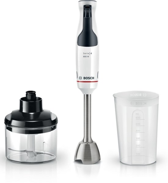 Bosch Serie 4 MSM4W420 blender 0,6 l Staafmixer 800 W Zwart, Transparant, Wit van Bosch — afbeelding 4