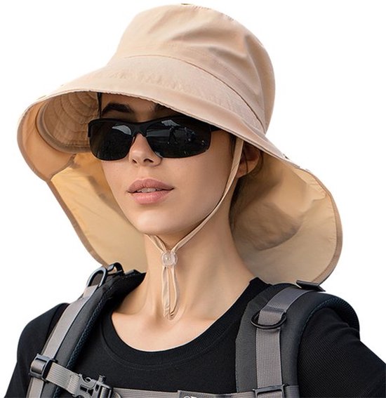 Chapeau Solaire Pliable Extérieur Avec Mentonnière - Protection UPF50+ Pour Hommes Et Femmes