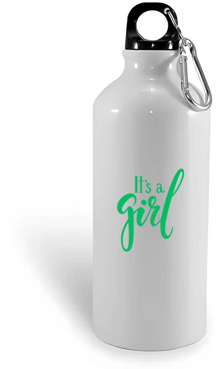 Hacebo® - It's a girl waterfles - It's a girl - Baby's - Meisje geboorte cadeau - Geboorte meisje cadeau - it's a girl kraam cadeau - Cadeau pakket - babyshower - baby - cadeau - kado - geschenk - gift - water fles - 500ML