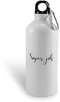 Hacebo® - super juf waterfles - Juf - cadeau juf - cadeau - bedankje juf - juffendag - lerares - water fles - 500ML