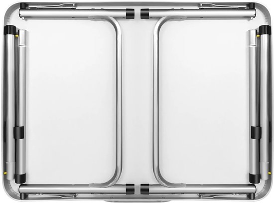 Opvouwbare Campingtafel - Lichtgewicht & Draagbaar - In Hoogte Verstelbaar Aluminium Tafel met Handvat - Opklapbare Picknicktafel voor Buiten, Kamperen & Reizen - 75 x 55 x 70 cm — afbeelding 3