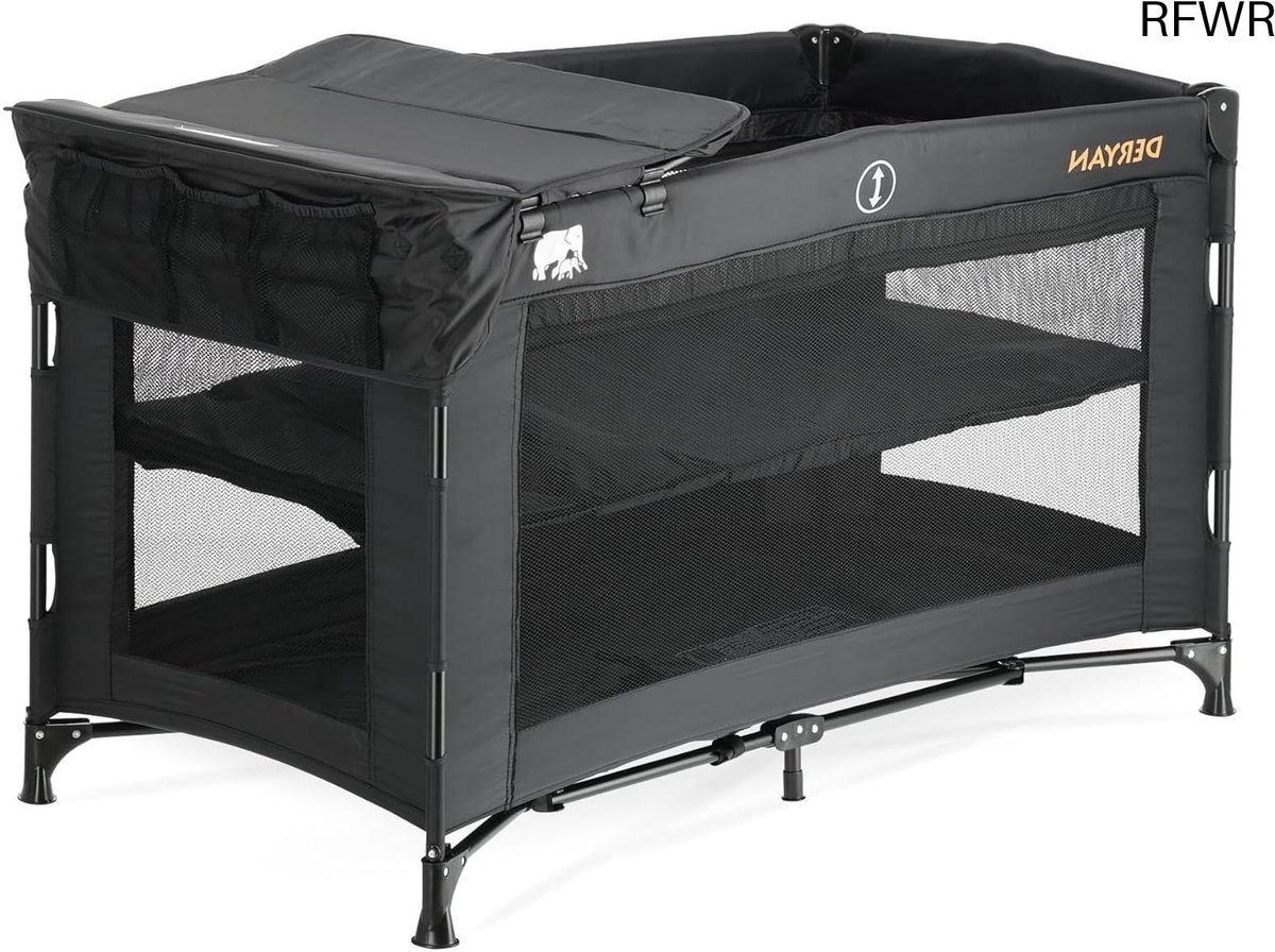 RFWR® Reisbed voor baby's - Pop-up Campingbed 120 x 60 cm - Licht en Opvouwbaar - Inclusief Matras en Draagtas