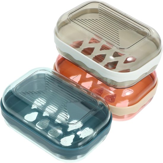Porte-savon Portable Élégant avec Couvercle pour Voyage et Rangement à la Maison Savons Faits à la Main Accessoires de Salle de Bain Étanche Durable Matériau ABS