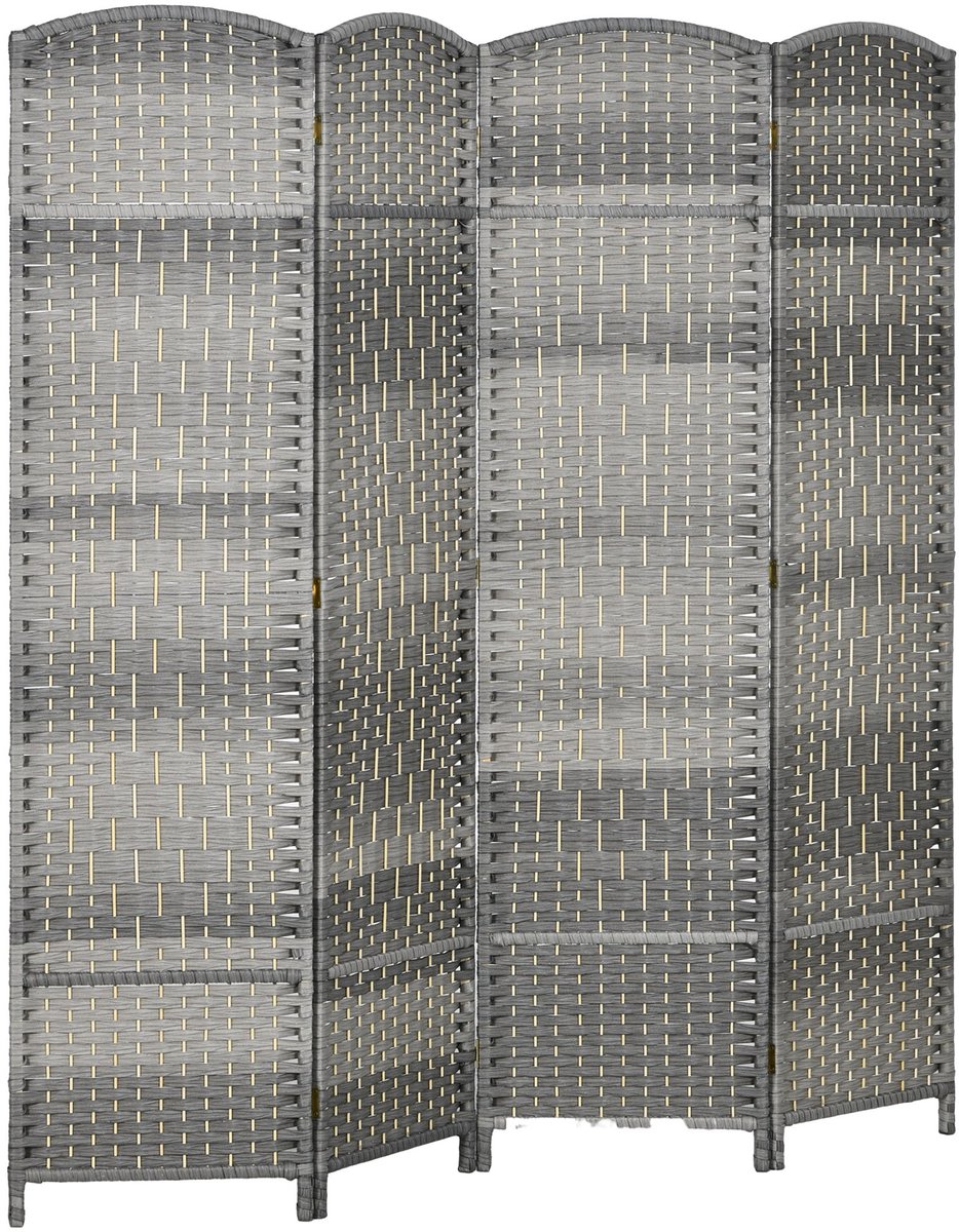 HOMCOM-kamerverdeler-polypropyleen-180x1,7x180cm-grijs