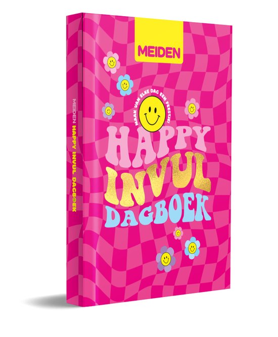 MEIDEN Happy Invuldagboek – Creatief Dagboek voor Meiden – Schrijven, Tekenen & Moodtracken