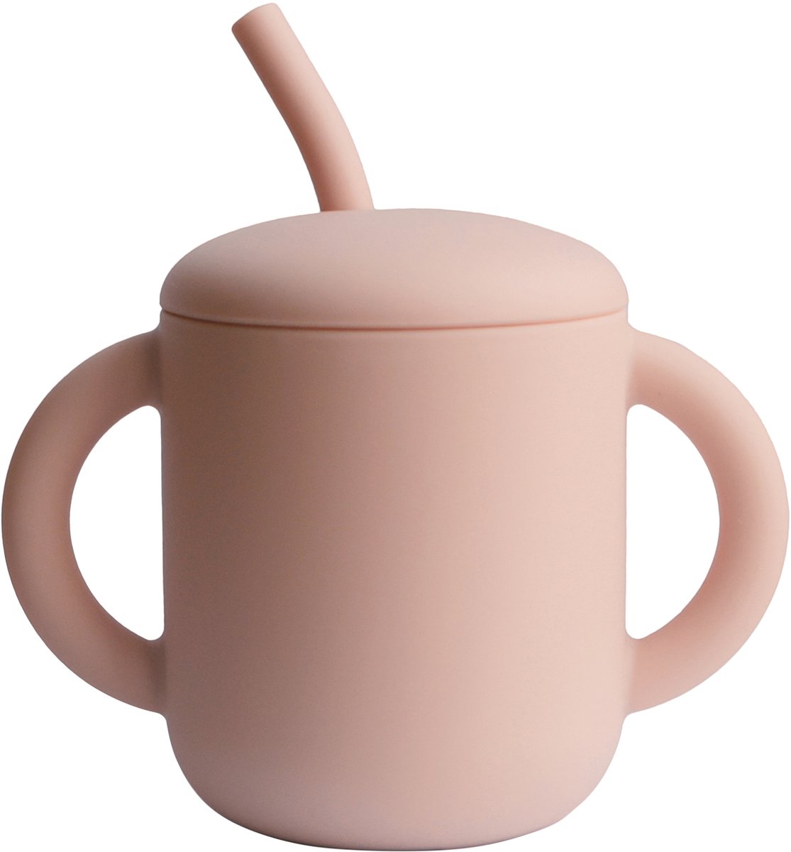 Mushie - Oefenbeker met Deksel en Rietje - Oefenbeker - Blush