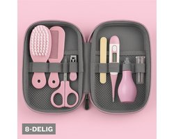 ZoeZo Design - Baby Verzorgingsset Roze - 8-Delige Geschenkset - Manicureset en Nagelset - Kraamcadeau