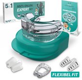 Napson® Anti Snurk Set 5 in 1 - Snurkbeugel Flexibel - Neusspreider en Neusclip - Anti Snurk beugel - Unisex - Reserve beugel