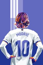 Luka Modric Poster - Voetbal - posters - formaat 70x100cm - Pop Art - Wanddecoratie - L2140