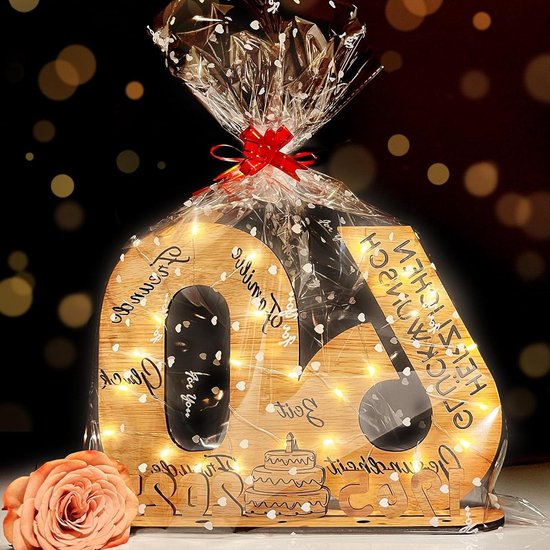 YUNLI Gastenboek, houten bord, 80e verjaardag, voor vrouwen en mannen, 80ste verjaardag, jubileum, 2025, houten bord, gastenboek, verjaardag, als gepersonaliseerd cadeau, decoratiecijfers 80 jaar met